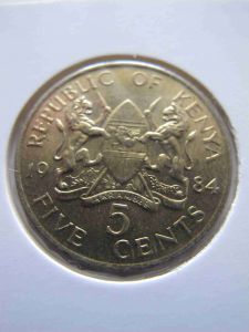 Кения 5 центов 1984