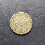 Монета Кипр Британский 50 мил 1955