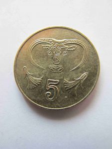 Кипр 5 центов 2001 года