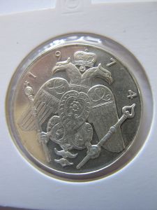 Кипр 6 фунтов 1974 серебро