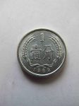 Монета Китай 1 фень 1980