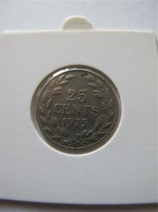 Либерия 25 центов 1975