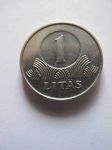 Монета Литва 1 лит 2002