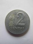Монета Литва 2 цента 1991