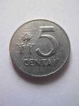 Монета Литва 5 центов 1991