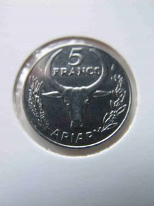 Мадагаскар 5 франков 1989