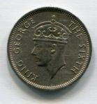 Монета Малайя 10 центов 1950