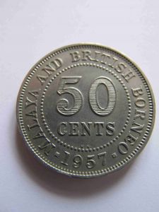 Малайя 50 центов 1957 KN