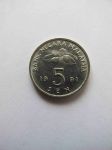 Монета Малайзия 5 сен 1991