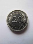 Монета Маврикий 20 центов 2005