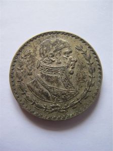 Мексика 1 песо 1960 серебро