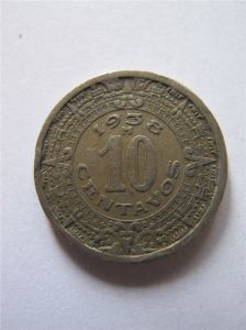 Мексика 10 сентаво 1938