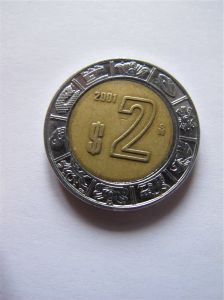 Мексика 2 песо 2001
