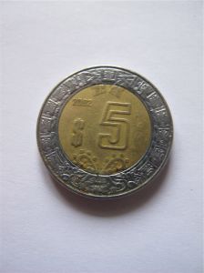 Мексика 5 песо 2002