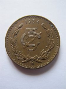 Мексика 5 сентаво 1934