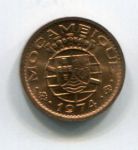 Монета Португальский Мозамбик 20 сентаво 1974