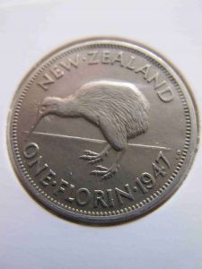 Новая Зеландия 1 флорин 1947
