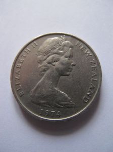 Новая Зеландия 20 центов 1974