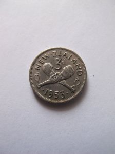 Новая Зеландия 3 пенса 1953