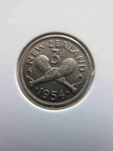Новая Зеландия 3 пенса 1954