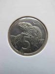 Монета Новая Зеландия 5 центов 2002