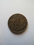 Монета Нидерланды 1 цент 1918