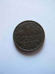 Монета Нидерланды 1 цент 1929