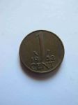 Монета Нидерланды 1 цент 1952
