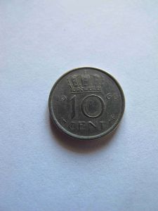 Нидерланды 10 центов 1966
