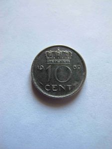 Нидерланды 10 центов 1969