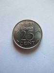 Монета Нидерланды 25 центов 1954