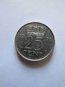 Нидерланды 25 центов 1971
