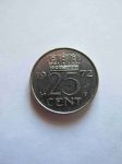 Монета Нидерланды 25 центов 1972