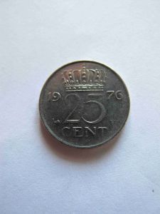 Нидерланды 25 центов 1976