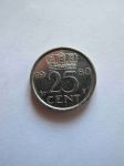 Монета Нидерланды 25 центов 1980