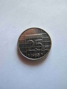 Нидерланды 25 центов 1985