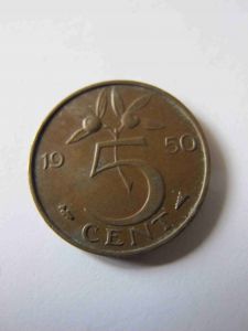 Нидерланды 5 центов 1950