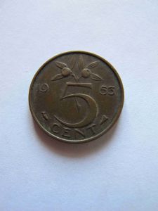 Нидерланды 5 центов 1953