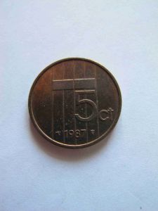 Нидерланды 5 центов 1987