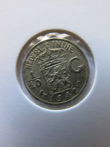 Нидерландская Индия 1/10 гульдена 1942 серебро