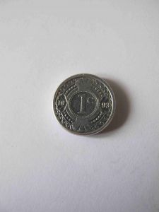 Монета Нидерландские Антильские острова 1 цент 1993