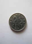 Монета Нидерландские Антильские острова 25 центов 1975