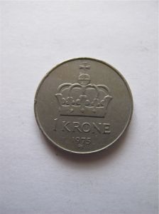 Норвегия 1 крона 1975
