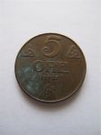 Монета Норвегия 5 эре 1937