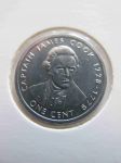 Монета Острова Кука 1 цент 2003 Джеймс Кук