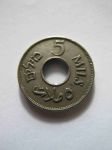 Монета Палестина 5 мил 1935
