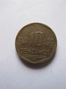 Перу 10 сентимо 2002