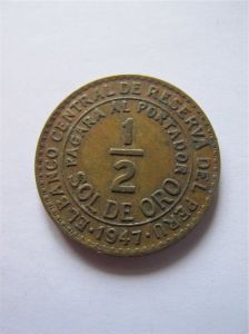 Перу 1/2 соля 1947