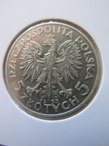 Польша 5 злотых 1933 серебро