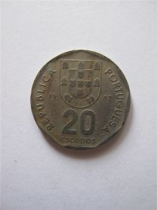 Португалия 20 эскудо 1987
